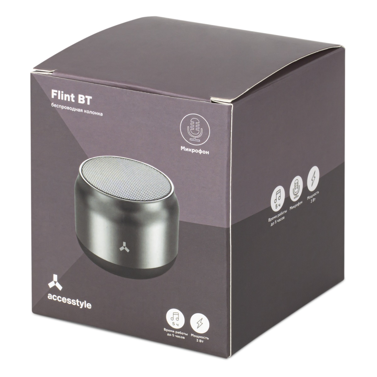 Портативная колонка Accesstyle Flint BT серая 7