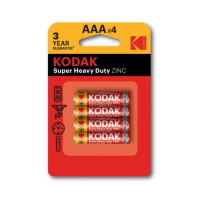 Батарейка алкалиновая ААА Kodak Super Heavy Duty LR03 4 шт блистер 001
