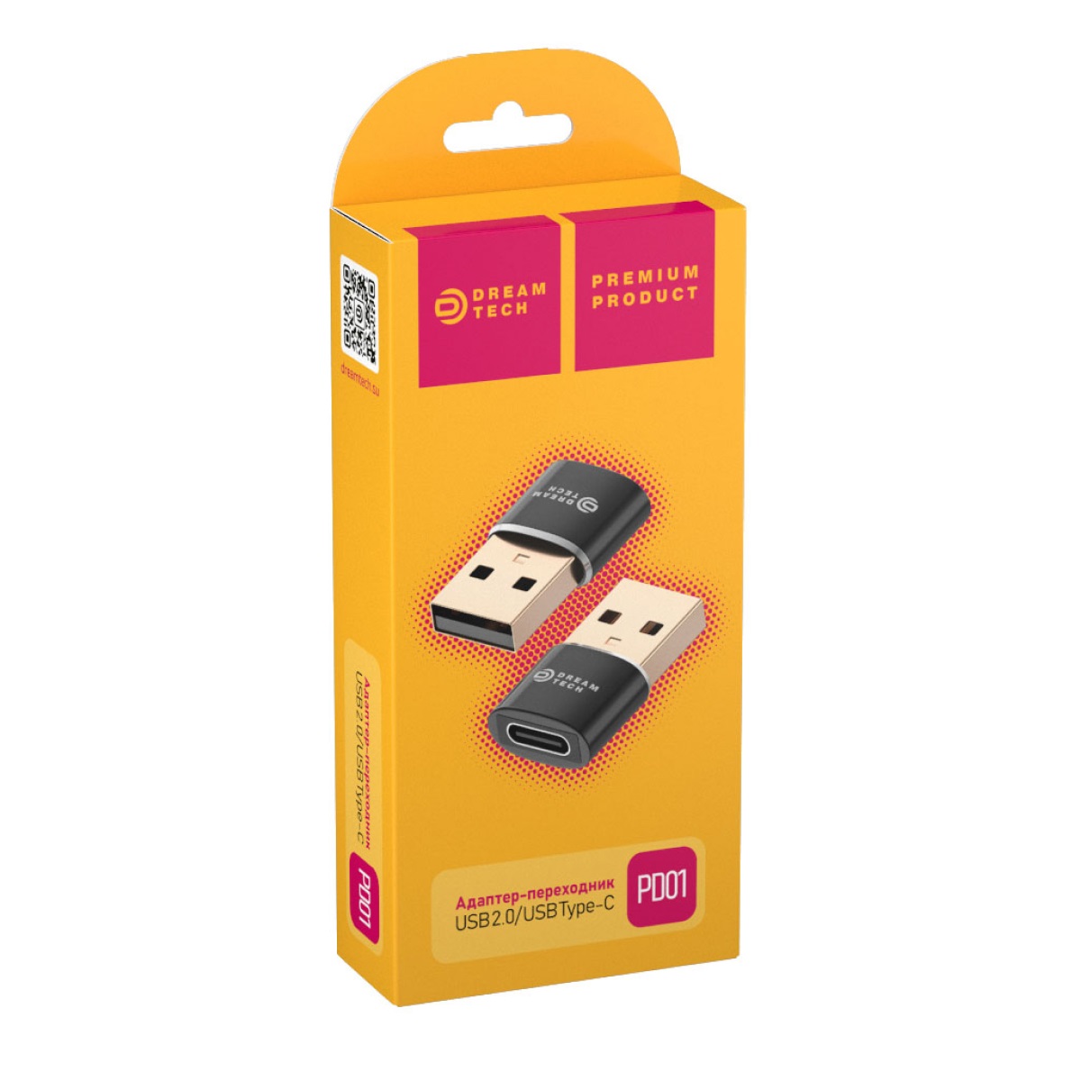 Переходник Dream PD01 OTG USB - Type-C черный 2