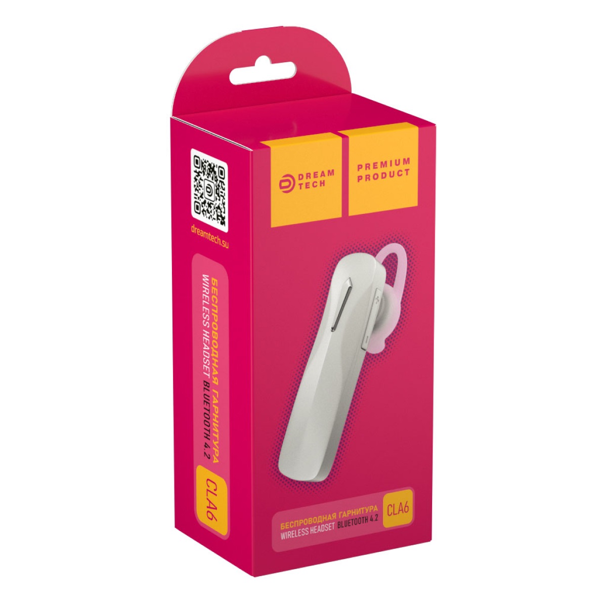 Bluetooth гарнитура Dream CLA6 белая 4