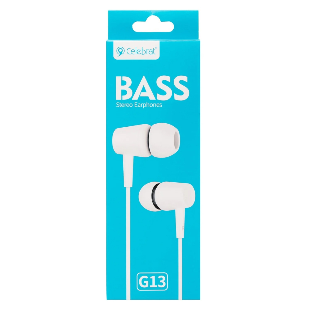 Наушники с микрофоном Celebrat G13 белые 2