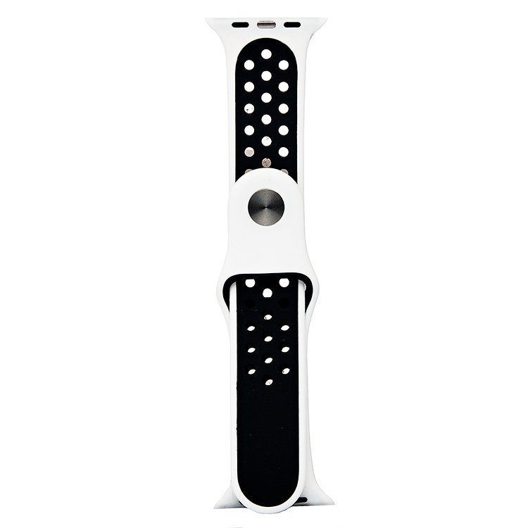 Ремешок ApW Sport N_L для Apple Watch черно-белый 2