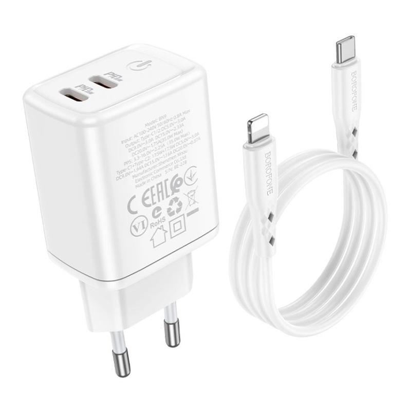 Borofone BN9 Lightning White 002