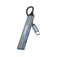 USB-разветвитель Kakusiga KSC-1417 3USB  Type-C 0.06 м на Type-C серый 001