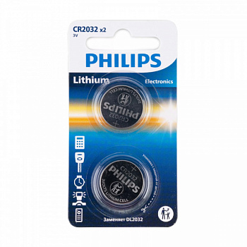 Батарейка Philips CR2032 2 шт